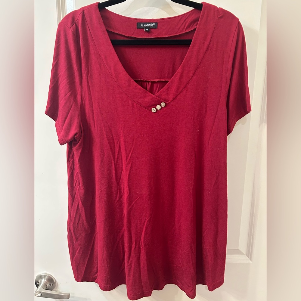 Elegant Red Women's Top